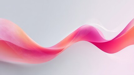 Smooth and flowing pink and orange abstract wave pattern