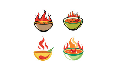 Spicy Hot Soup Icons
