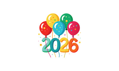 Colorful 2026 Party Numbers