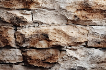 A close-up view of a textured stone wall featuring various shades of brown and gray, perfect for backgrounds or designs.