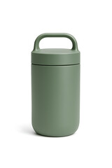 Obraz premium Insulated Thermal Container: A sleek and minimalist olive-green insulated container with a sturdy handle, perfect for keeping food or drinks at the ideal temperature.