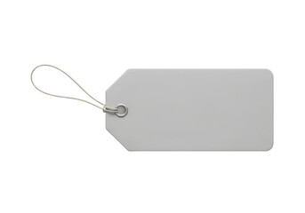 Blank price tag isolated on transparent background