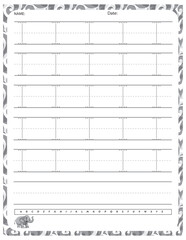 Capital Letter I Tracing Worksheet &ndash; Uppercase Handwriting Practice Page
