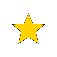 Obraz premium Yellow Christmas tree star clip art