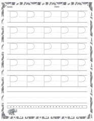 Capital Letter P &ndash; Alphabet Tracing, Typography Design, Educational Graphic