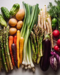 Colorful Assortment of Fresh Organic Vegetables