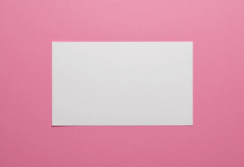 Business cards Mockup on color background. Flat Lay. Copy space for text.