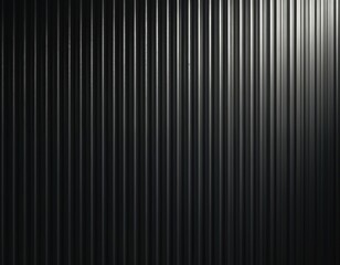 Obraz premium Vertical matte corrugated metal sheet texture background with dramatic light, shadow. Stark industrial material backdrop for design, construction, grunge themes. Minimalist pattern for digital print.