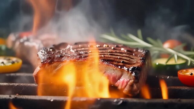 First Sear of Premium Wagyu Steak