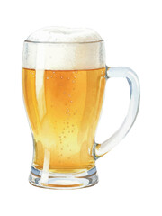 watercolor a glass of beer