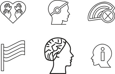 inclusivity line editable icon set