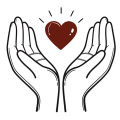 hands holding heart