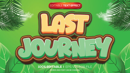 3D text effect last journey theme