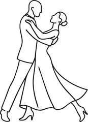 Ballroom couple dancing