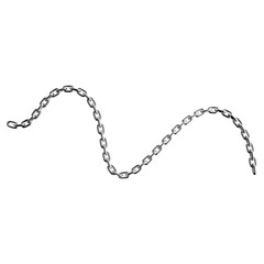 Wavy horizontal metal chain border
