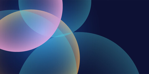 Abstract Glowing Spheres on Dark Background with Copy Space. eps 10