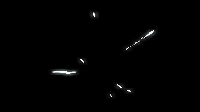 Explosions 2D spark burst light effects, 2D Electric Elements Pack, Cartoon Electric Elements Pack