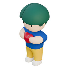 Valentine Male Character Isometric View