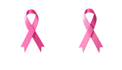  Pink Solidarity Ribbon Collection – isolated on transparent background