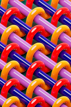 3d illustration of geometric   colorful   pattern of simple geometric  shapes