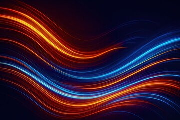 A colorful, wavy line with red, blue, and yellow colors