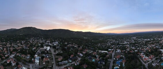 La Falda, Argentina sunset over the Cerro La Banderita