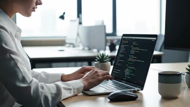 Software Developer Coding on Laptop | Deep Work & Programming