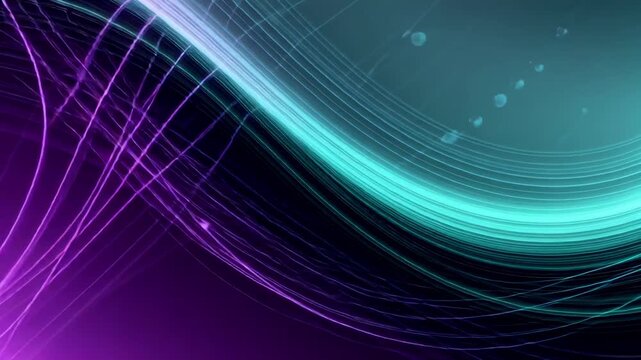 Futuristic Neon Flowing Lines: Abstract Motion Background Loop