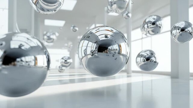 Rotating sphere reflecting world map