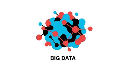 Abstract graphic representation illustrates complex interconnected digital information structures