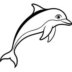 Dolphin line art