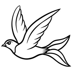Bird flying outline icon