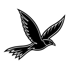 Bird flying vector illustration