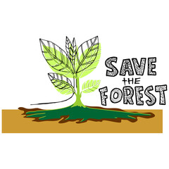 Save The Forest, poster and banner