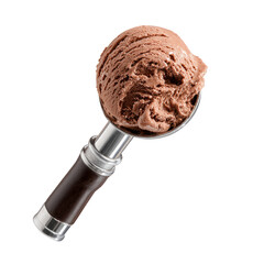 Choc. scoop with textured surface; sleek handle