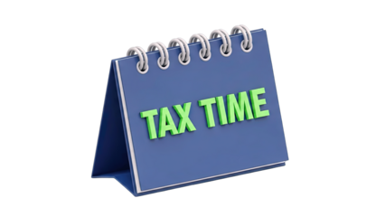 Tax Time Calendar on White Background