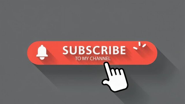 Engaging Subscribe Button Graphic for YouTube Channels, Easy to Use and Eye-Catching Design