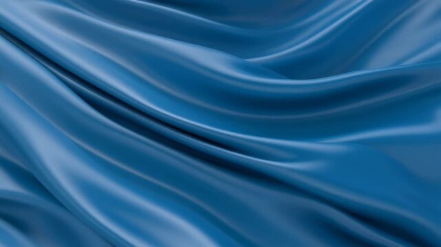 Elegant blue satin fabric texture for luxurious backgrounds and design projects
