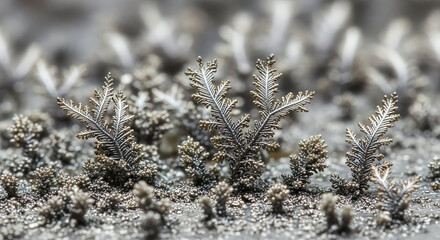 Ground Frost Fern Like Plants