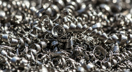 Metal Shavings Spiral Curls