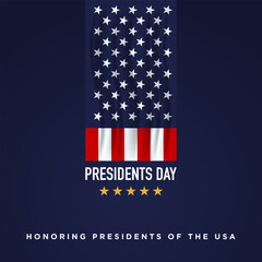 Presidents Day Greeting Card Design.
