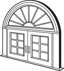 vector illustration of a window