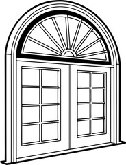 vector illustration of a window