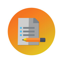 Exam vector illustration icon