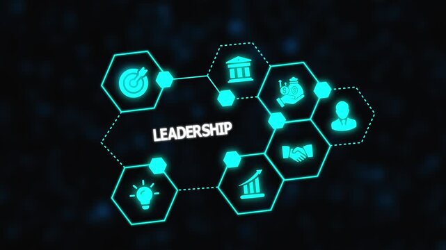  Visionary business leadership and team inspiration concept icon depicting corporate guidance, authority, and successful management strategy.