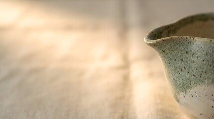 Artisan Ceramic Glaze Detail in Soft Light