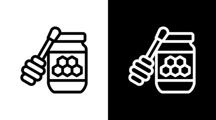 Honey With Icon Set Design