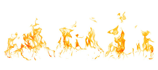 Collection of isolated flames on black background. Perfect for digital art, design and visual effects. Perfect for energy explosion scenes