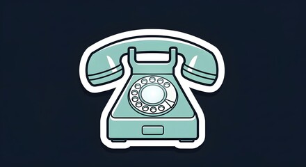 vector illustration of an old phone