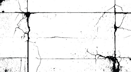 Texture is black and white background, Pattern of cracks, chips, scuffs, dust, scratches. for design and printing. vector eps 10